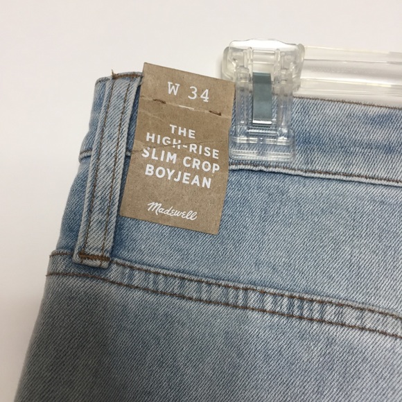 Madewell High Rise Slim Crop Boyfriend Jeans NWT - Picture 5 of 13